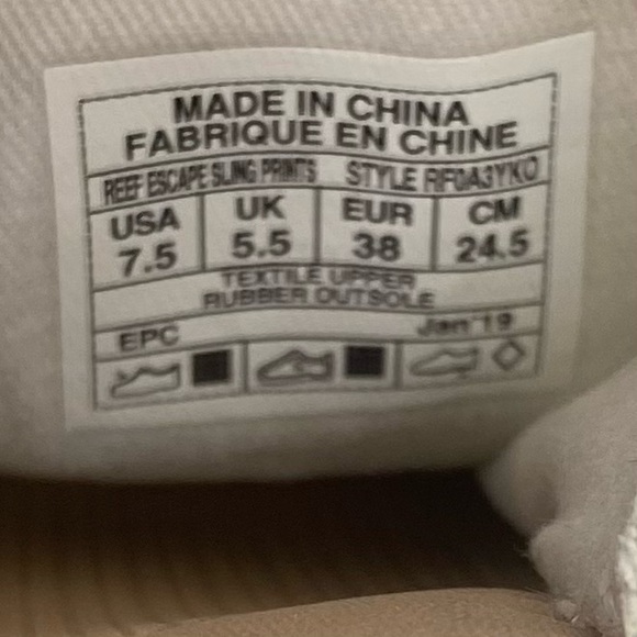 Reef Escape Sling Print Shoes Womens 7.5 Floral Print - Picture 5 of 7